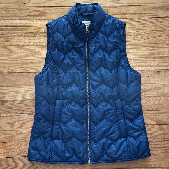 Vineyard Vines Ladies Navy Blue Puffer Vest Size Small - Picture 1 of 8